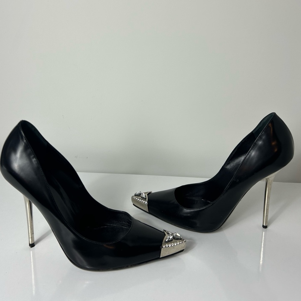 Authentic Versace Leather High Heeled Pumps